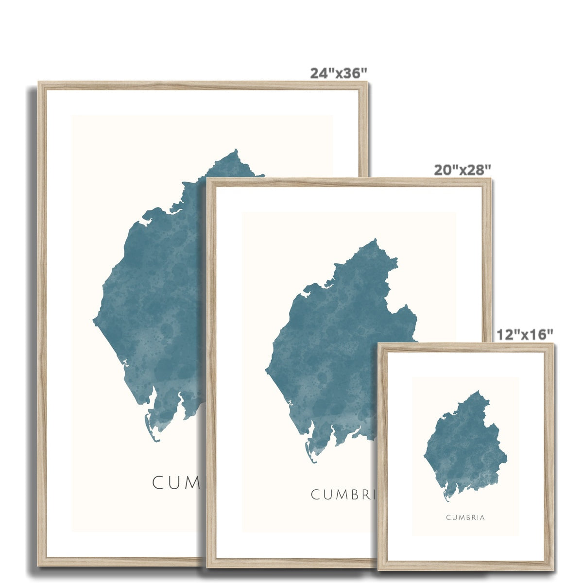 Cumbria - Framed & Mounted Map