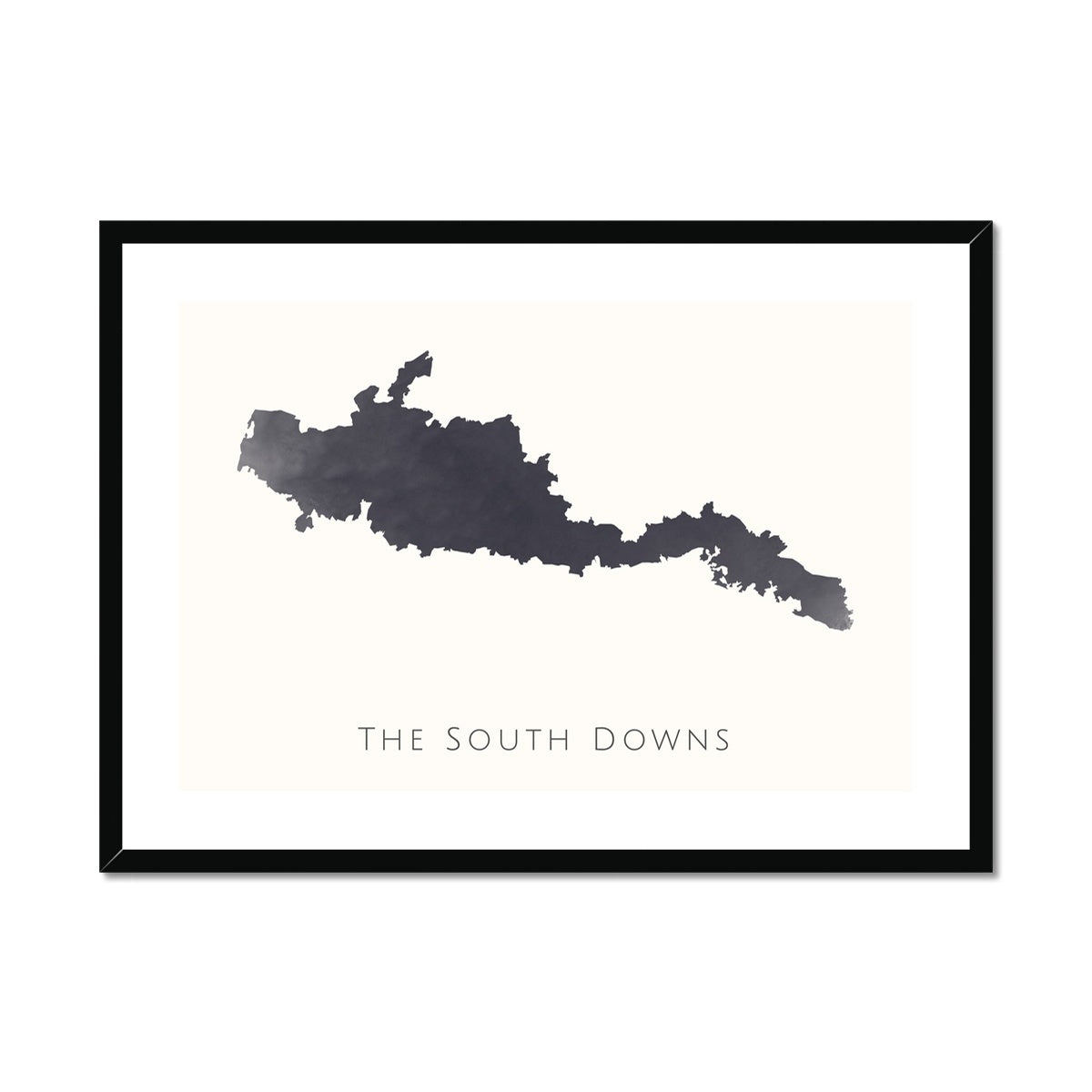 The South Downs - Framed & Mounted Map