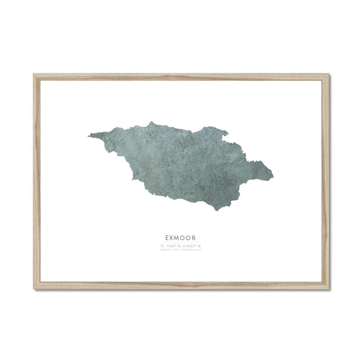 Exmoor - Framed & Mounted Map