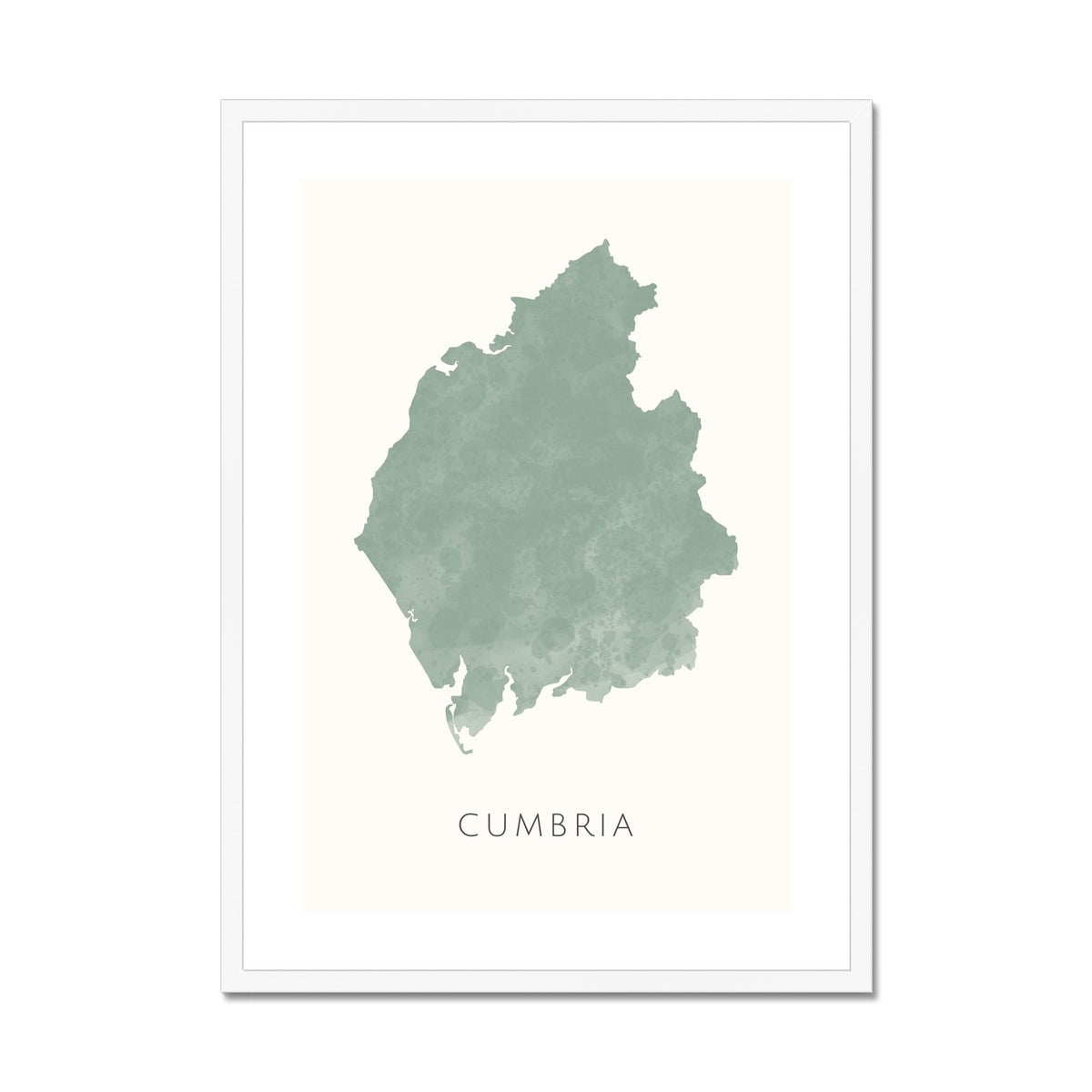 Cumbria - Framed & Mounted Map