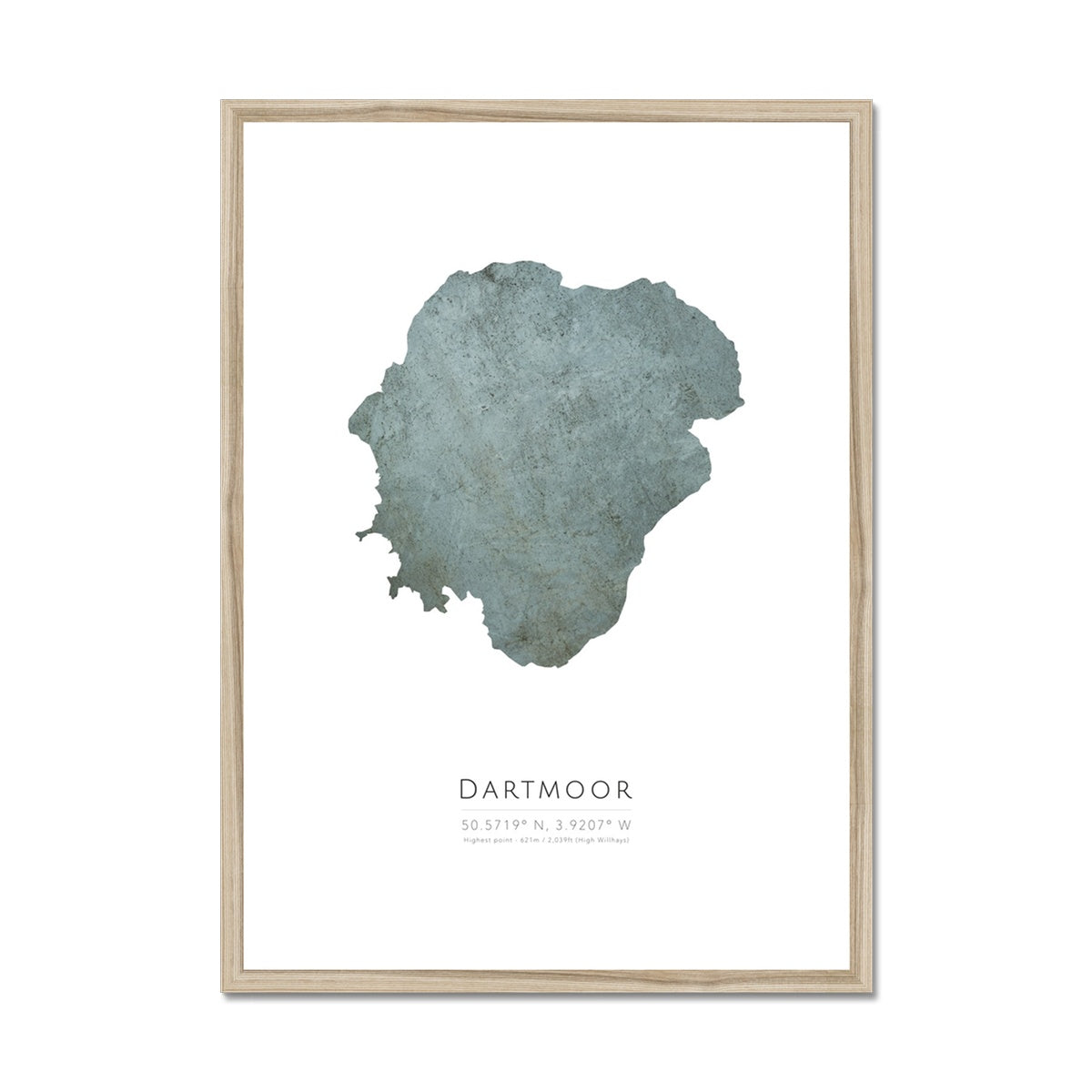 Dartmoor - Framed & Mounted Map