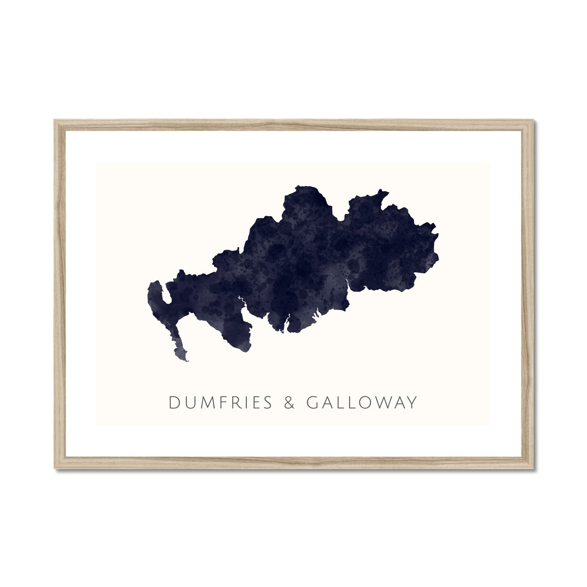 Dumfries & Galloway - Framed & Mounted Map