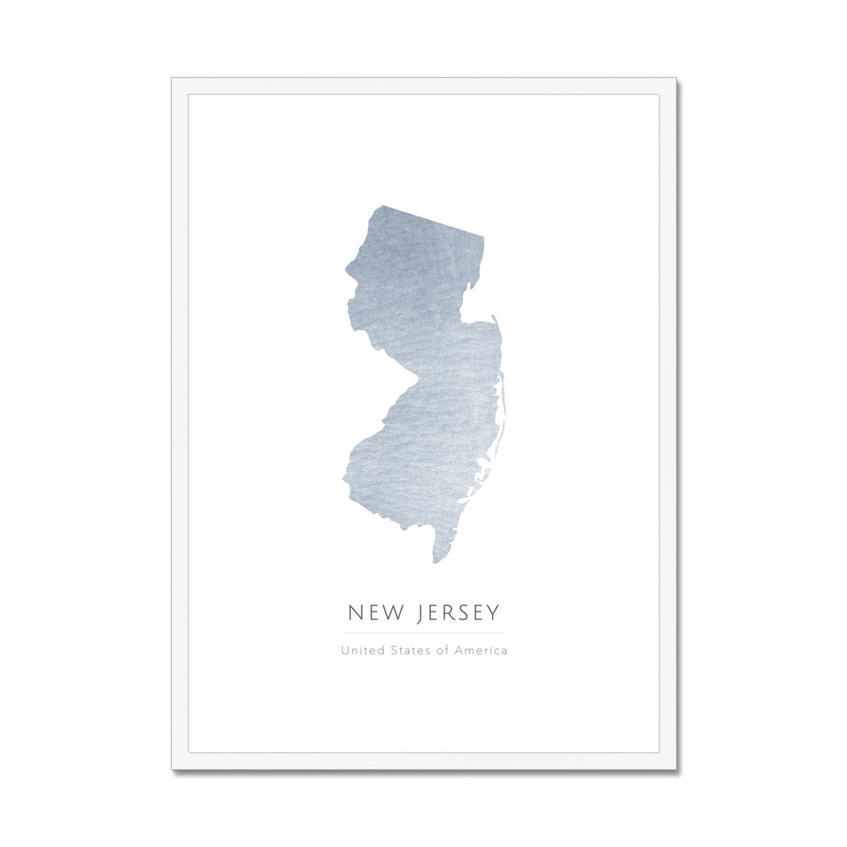 New Jersey - Framed & Mounted Map