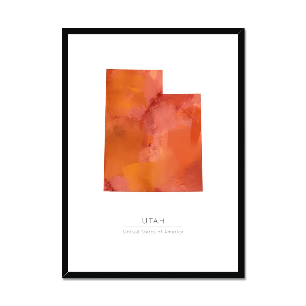 Utah - Framed & Mounted Map