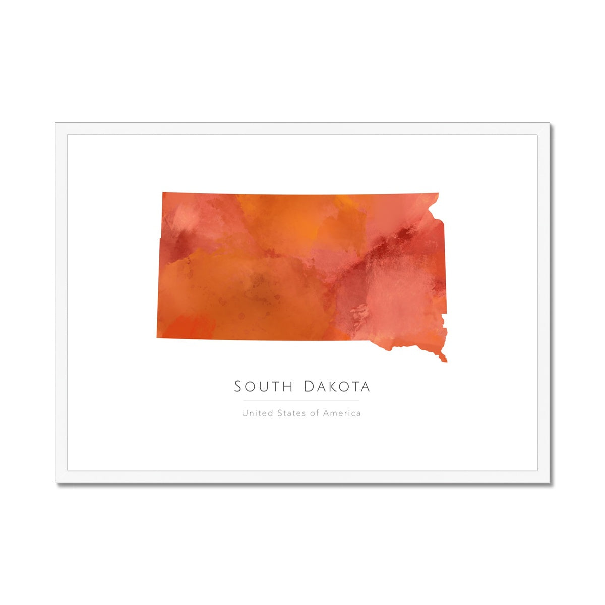 South Dakota - Framed & Mounted Map
