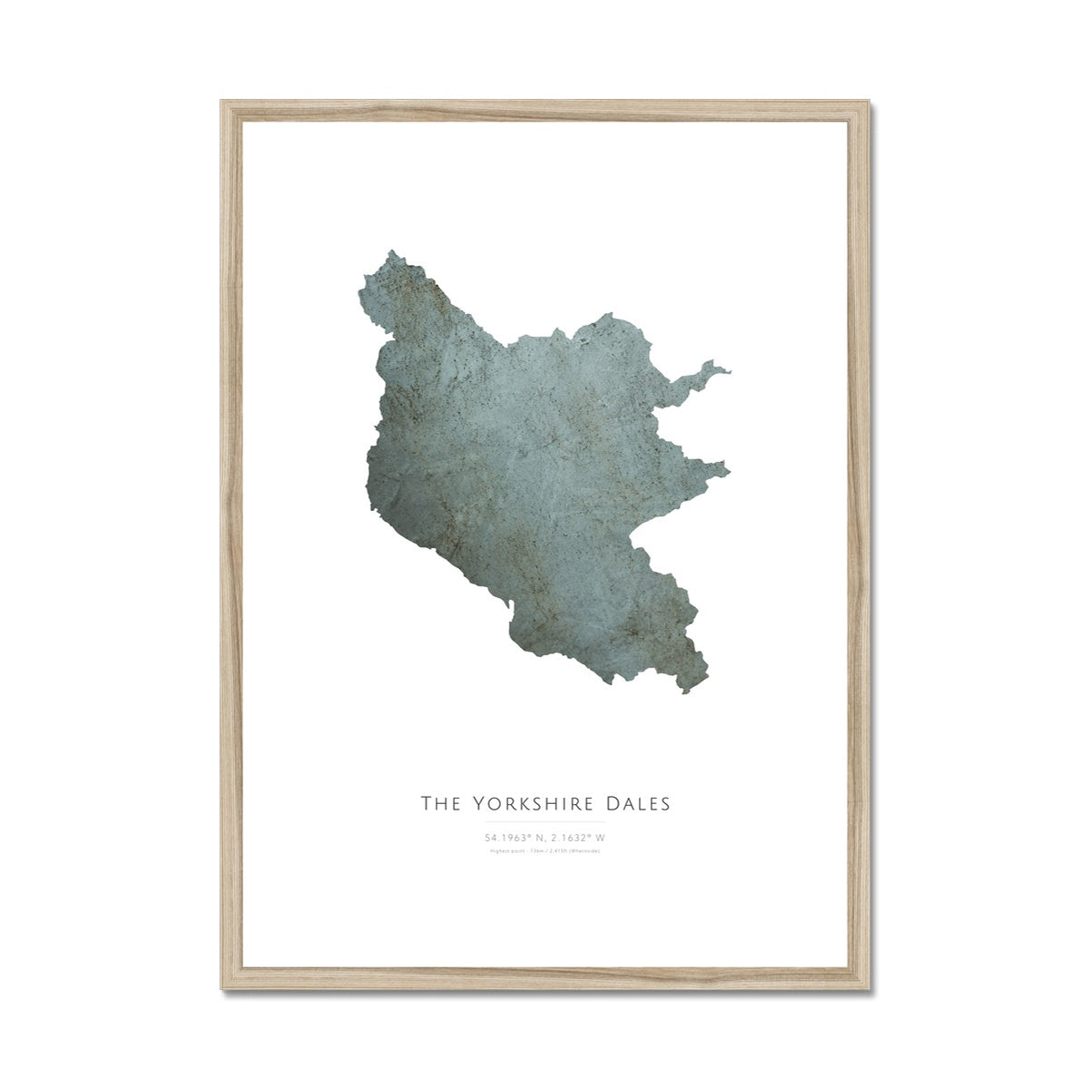 Yorkshire Dales - Framed & Mounted Map