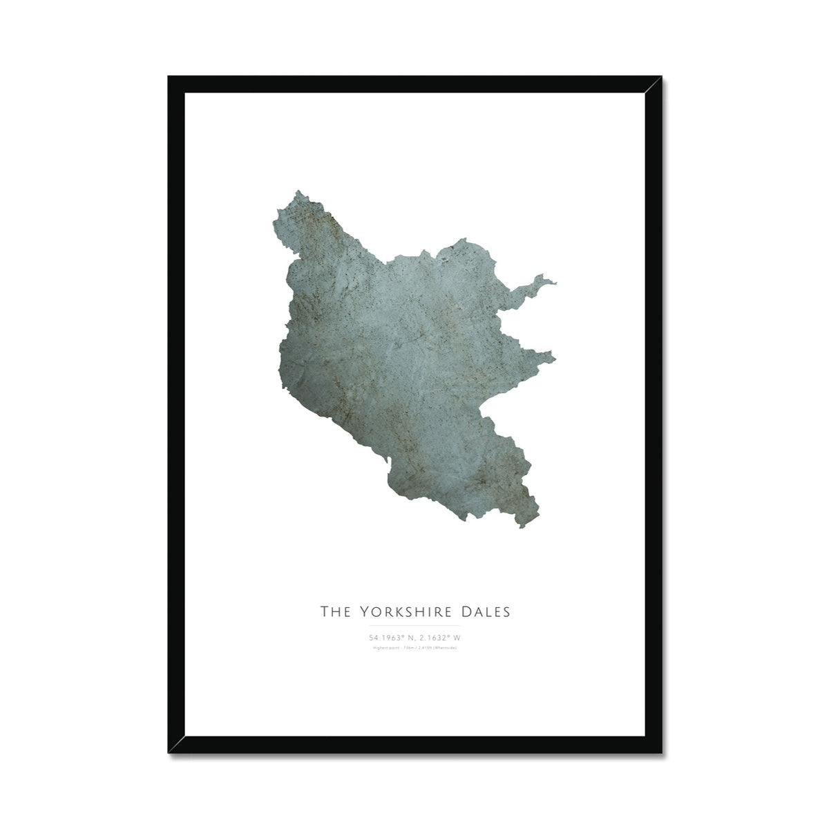 Yorkshire Dales - Framed & Mounted Map