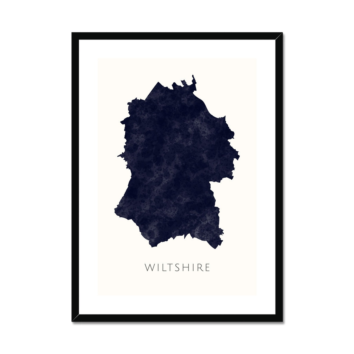 Wiltshire - Framed & Mounted Map