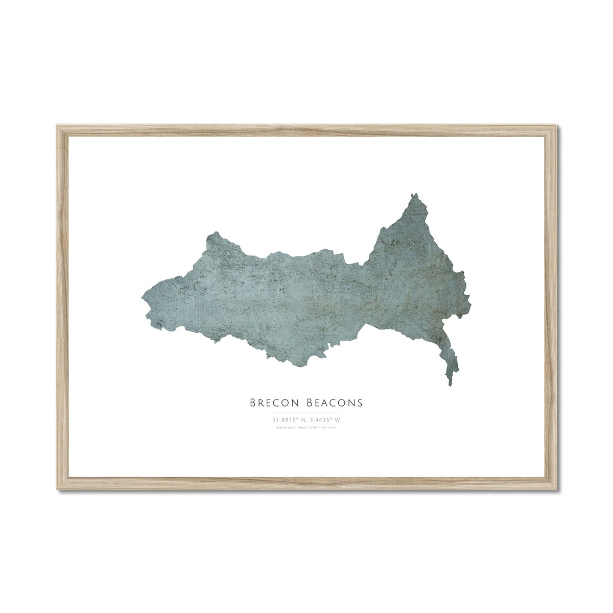 Brecon Beacons - Framed & Mounted Map