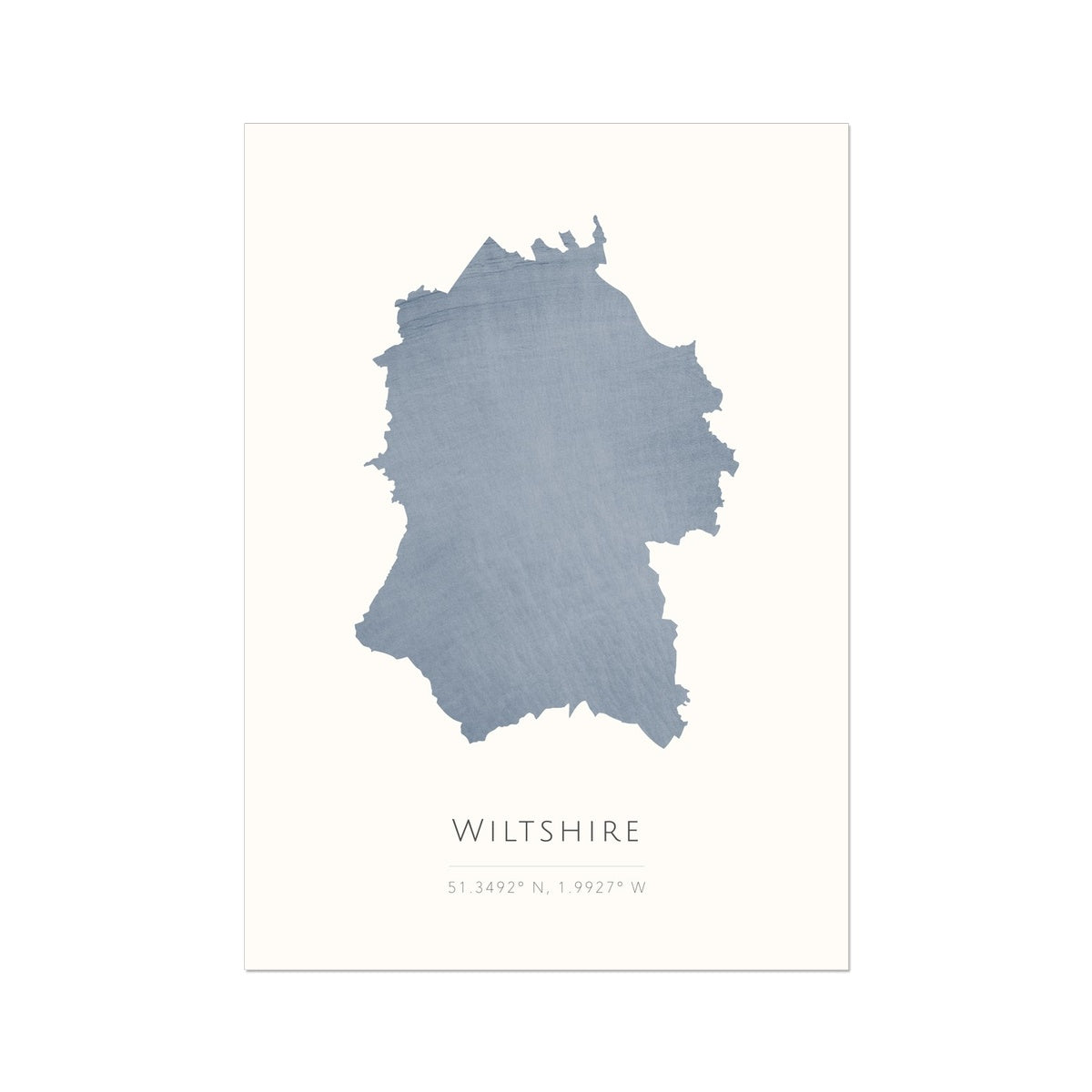 Map of Wiltshire - Fine Art Print