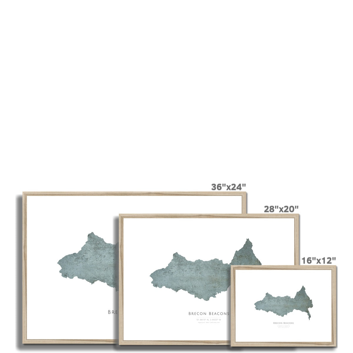 Brecon Beacons - Framed & Mounted Map