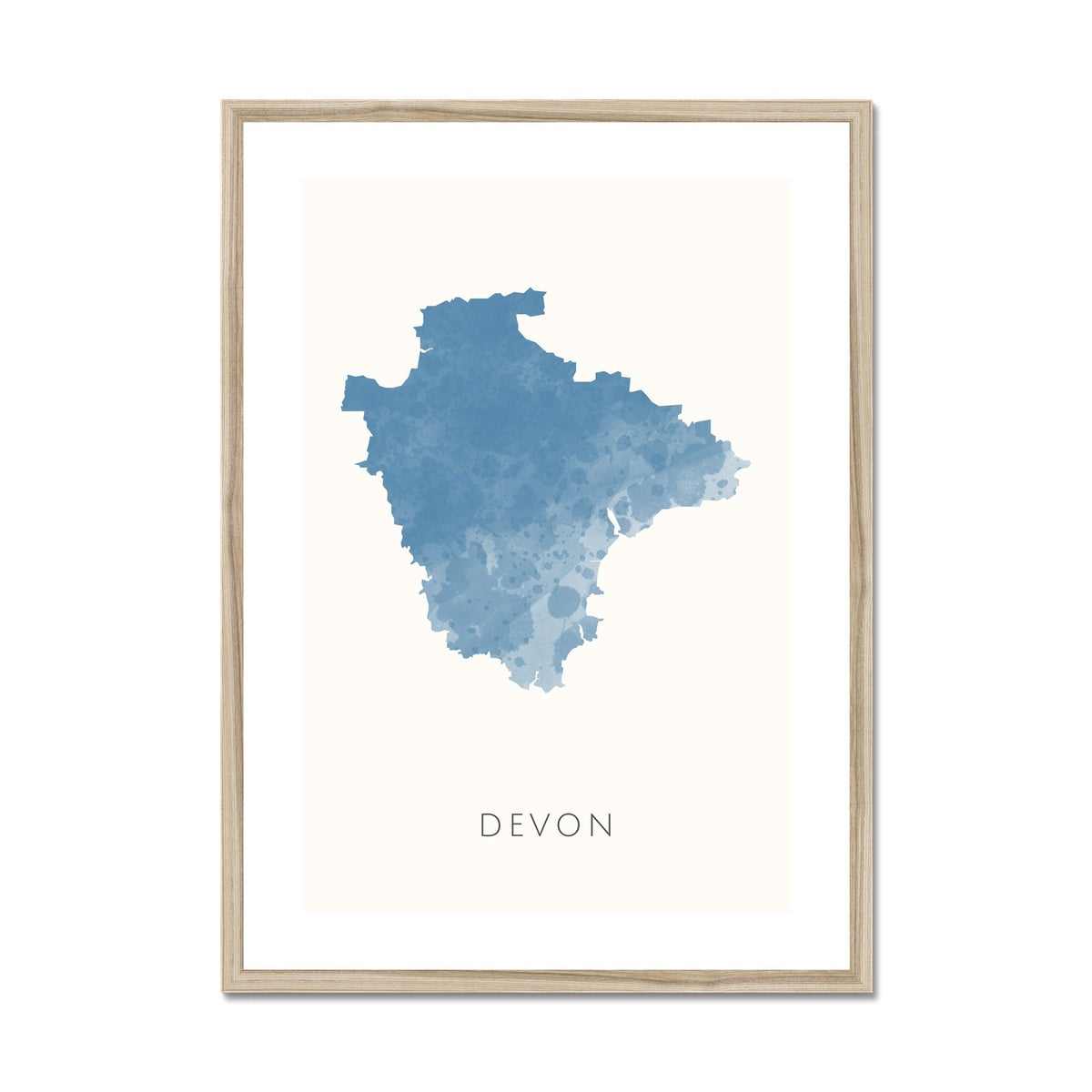 Devon - Framed & Mounted Map