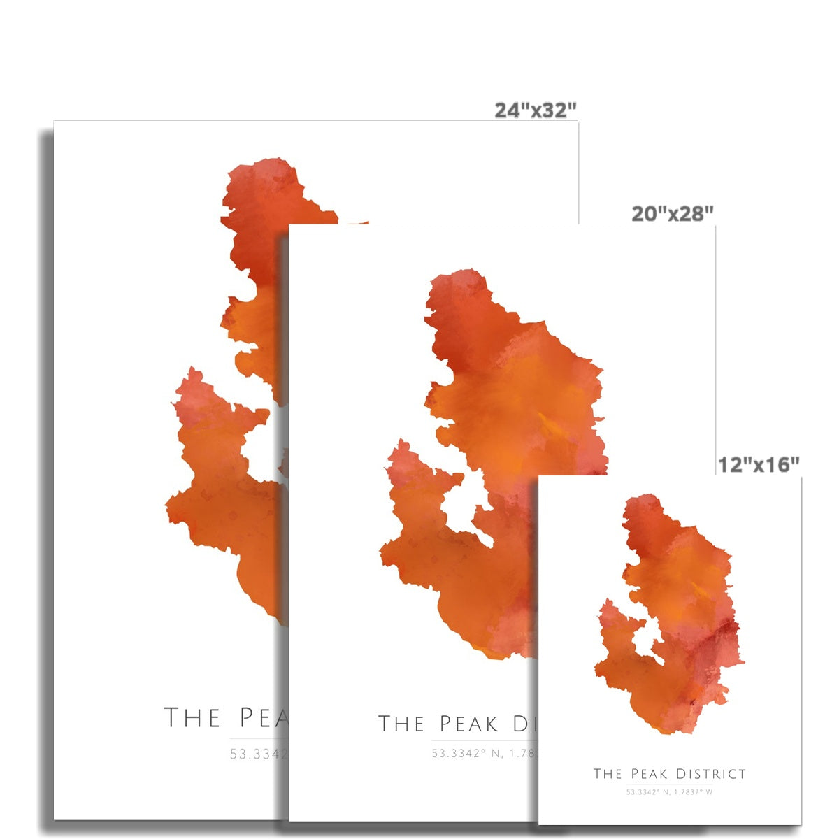Map of The Peak District - Fine Art Print