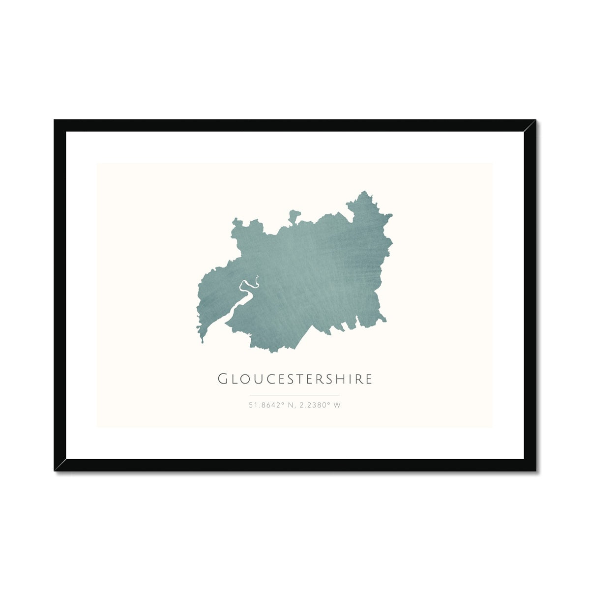 Gloucestershire - Framed & Mounted Map