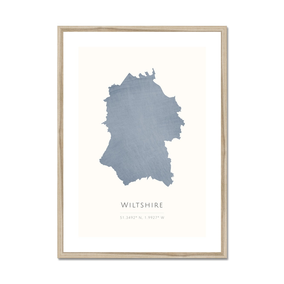 Wiltshire - Framed & Mounted Map