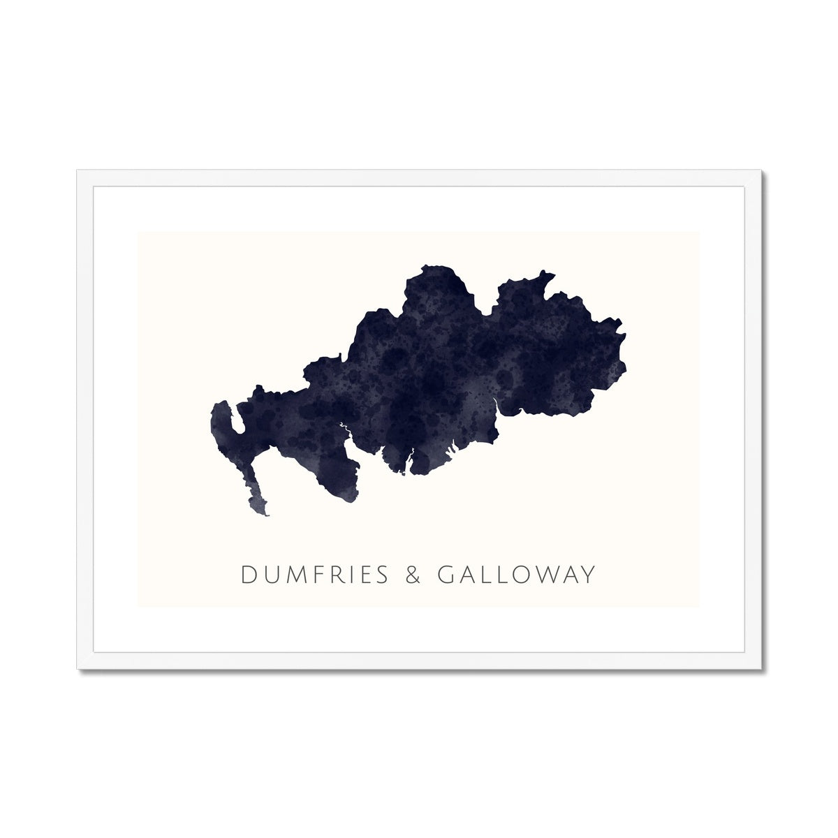Dumfries & Galloway - Framed & Mounted Map