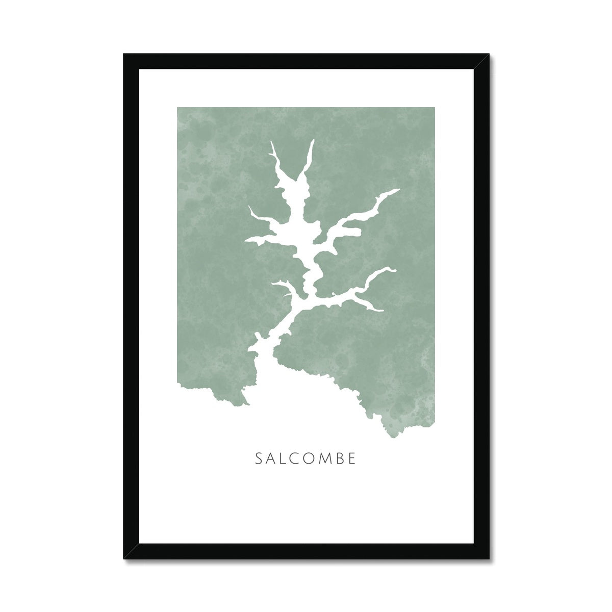 Salcombe - Framed & Mounted Map