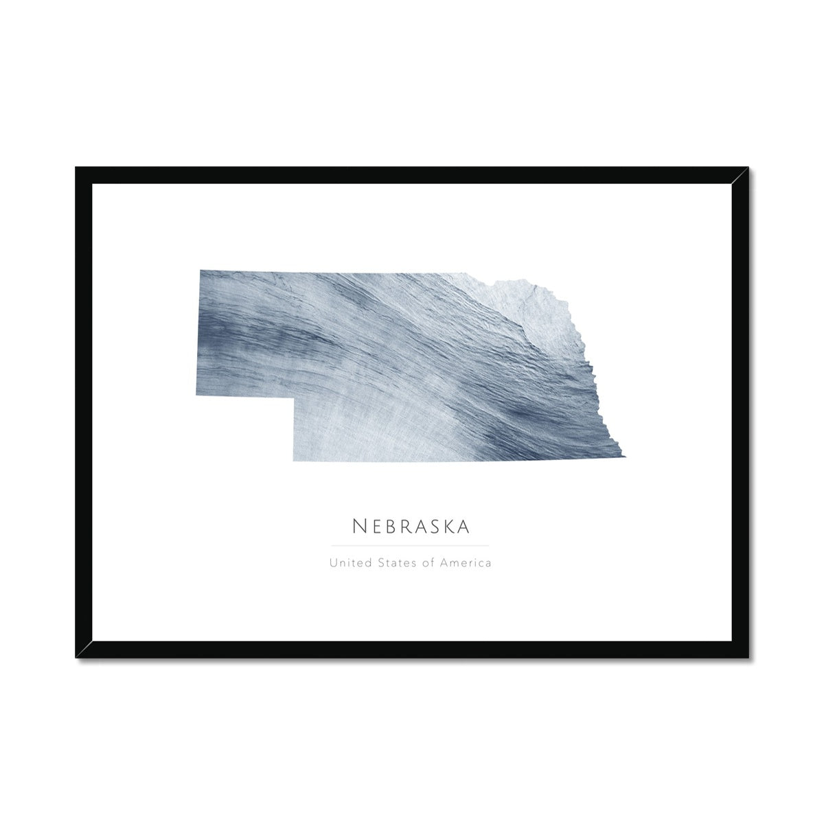 Nebraska - Framed & Mounted Map