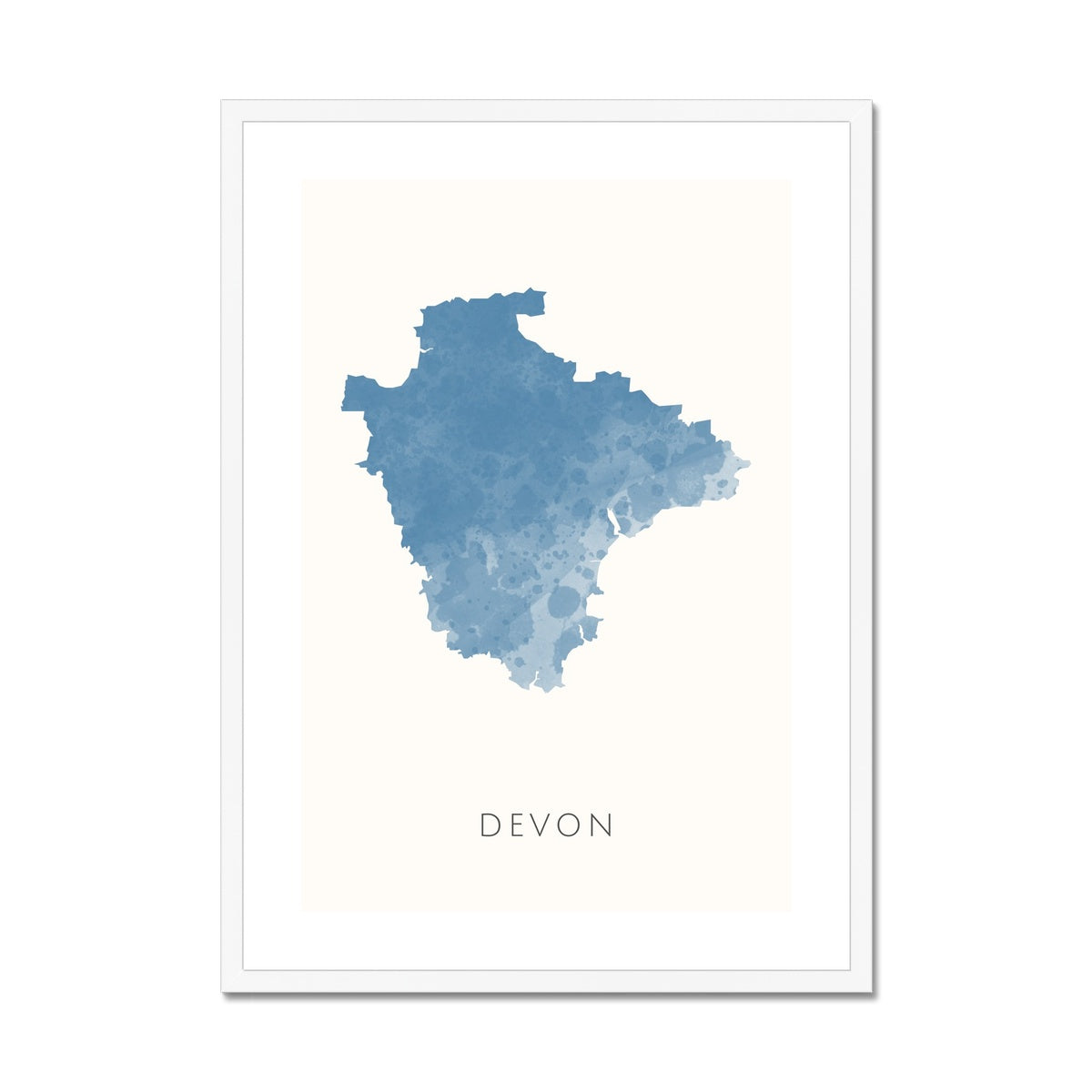 Devon - Framed & Mounted Map