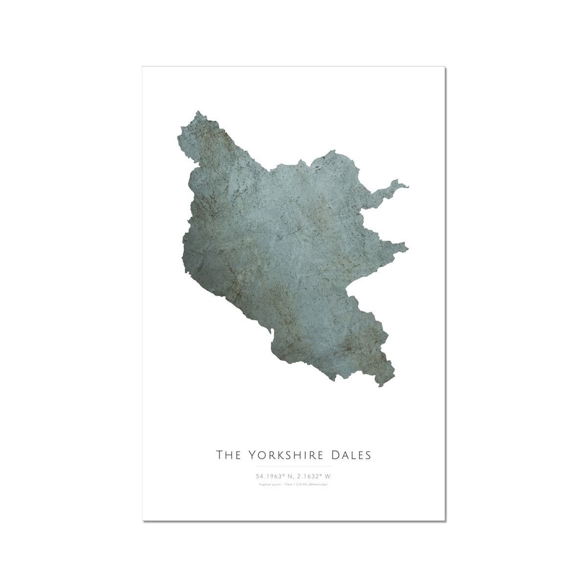Map of the Yorkshire Dales - Fine Art Print
