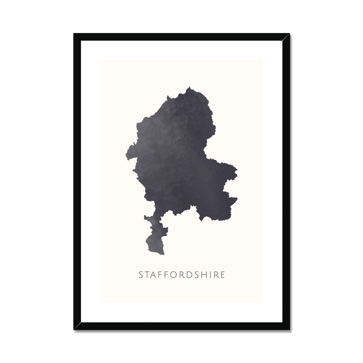 Staffordshire - Framed & Mounted Map