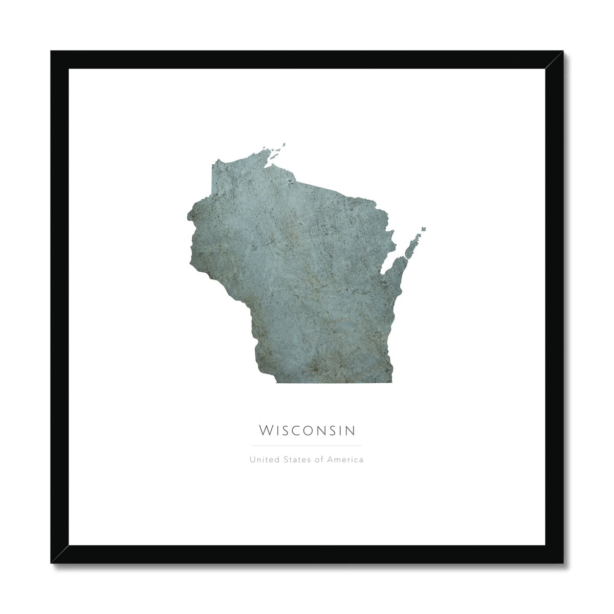 Wisconsin - Framed & Mounted Map
