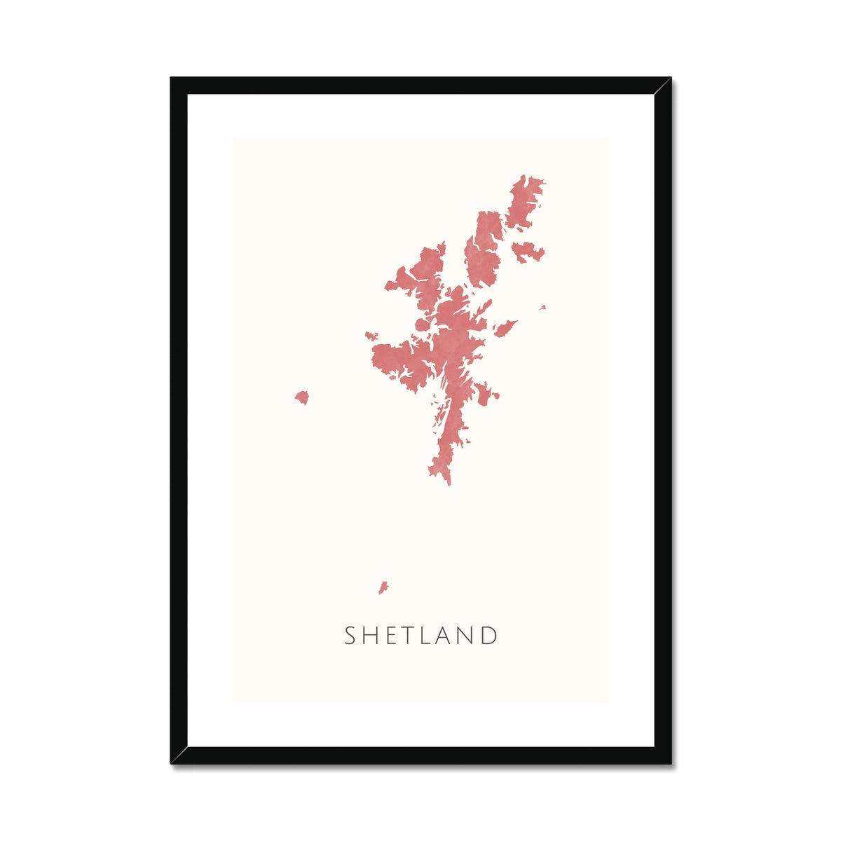 Shetland - Framed & Mounted Map