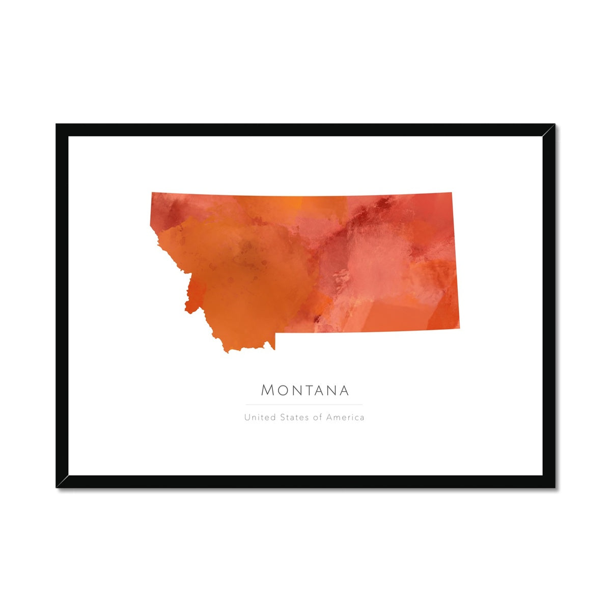 Montana - Framed & Mounted Map