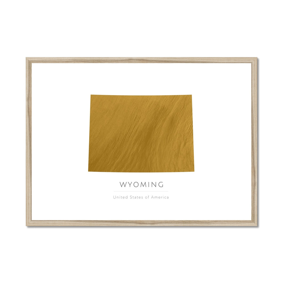 Wyoming - Framed & Mounted Map