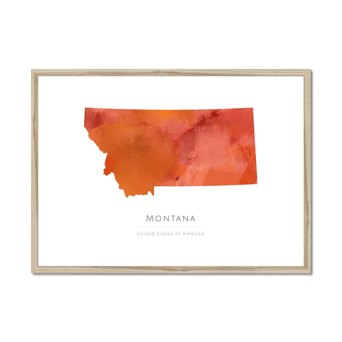 Montana - Framed & Mounted Map