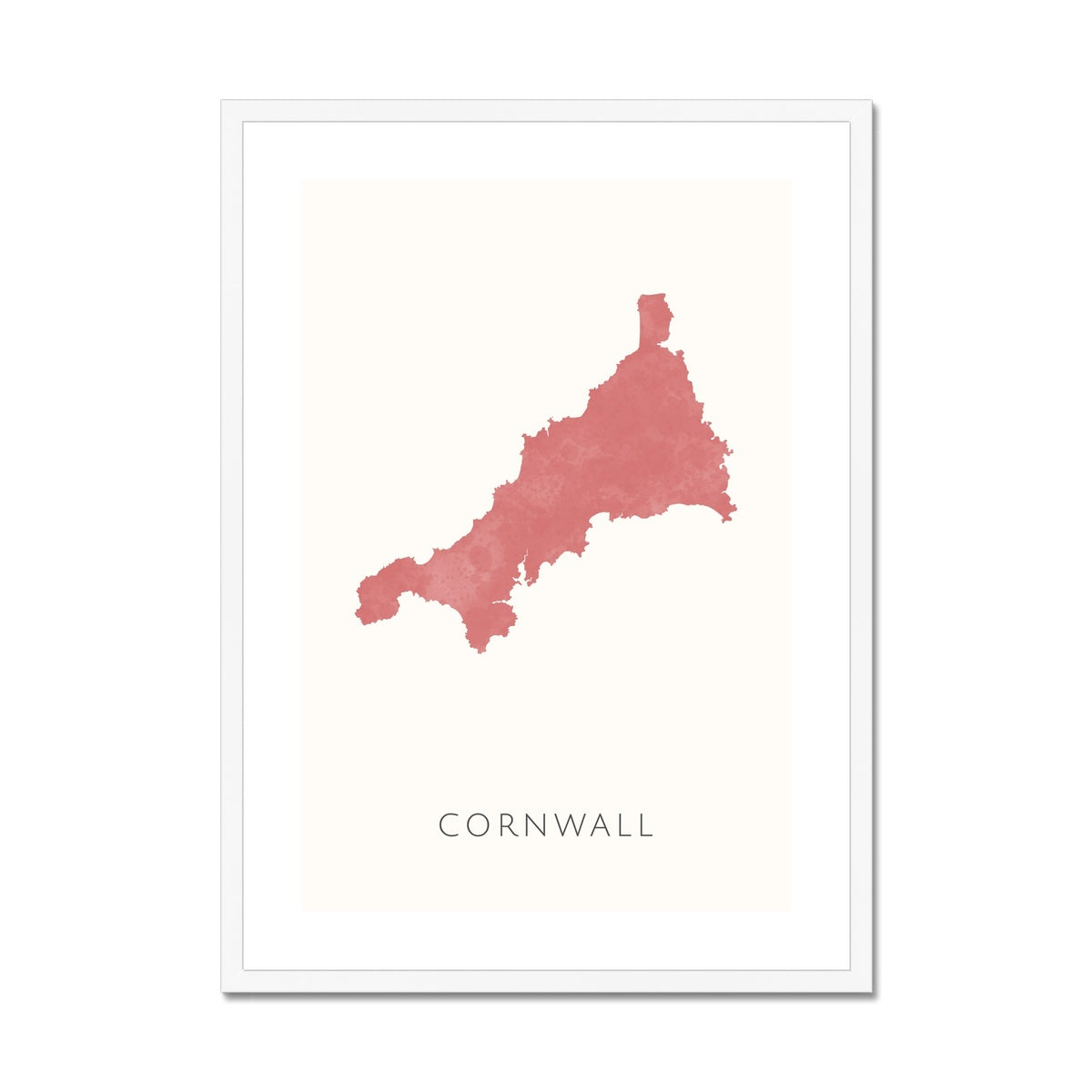 Cornwall - Framed & Mounted Map