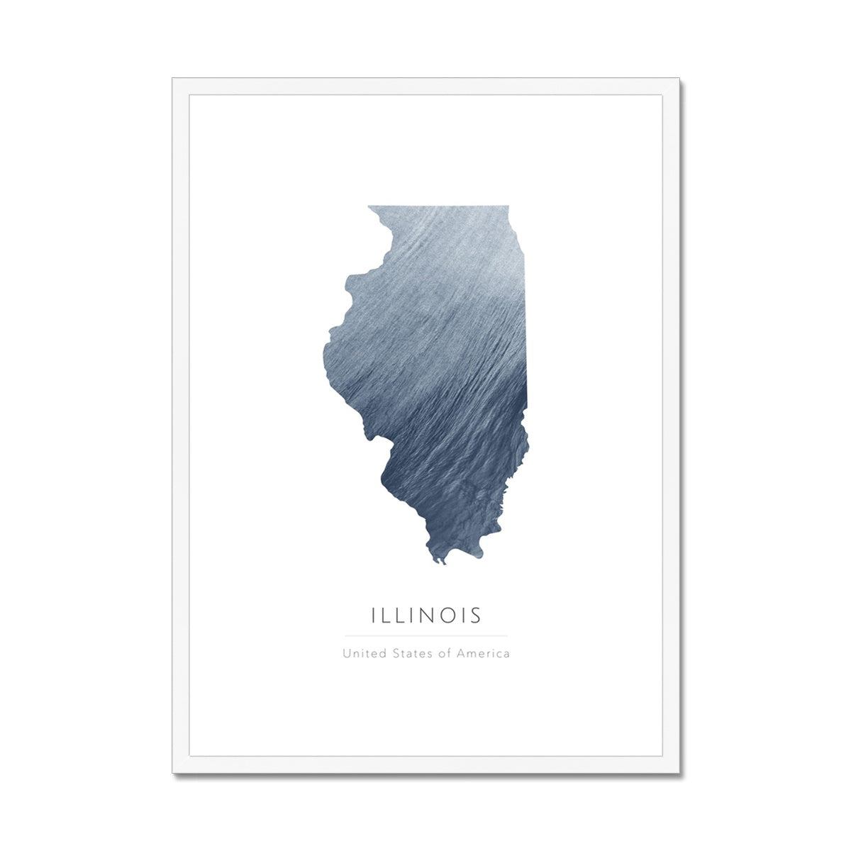 Illinois - Framed & Mounted Map