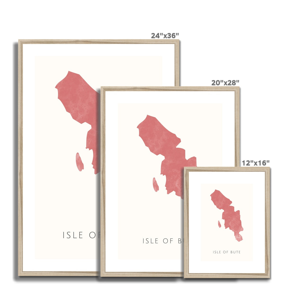 Bute - Framed & Mounted Map