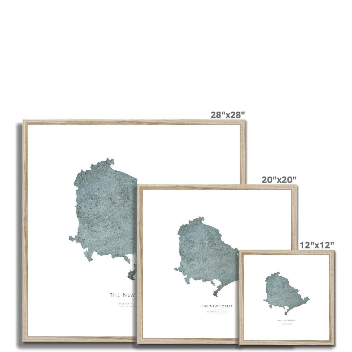 The New Forest - Framed & Mounted Map
