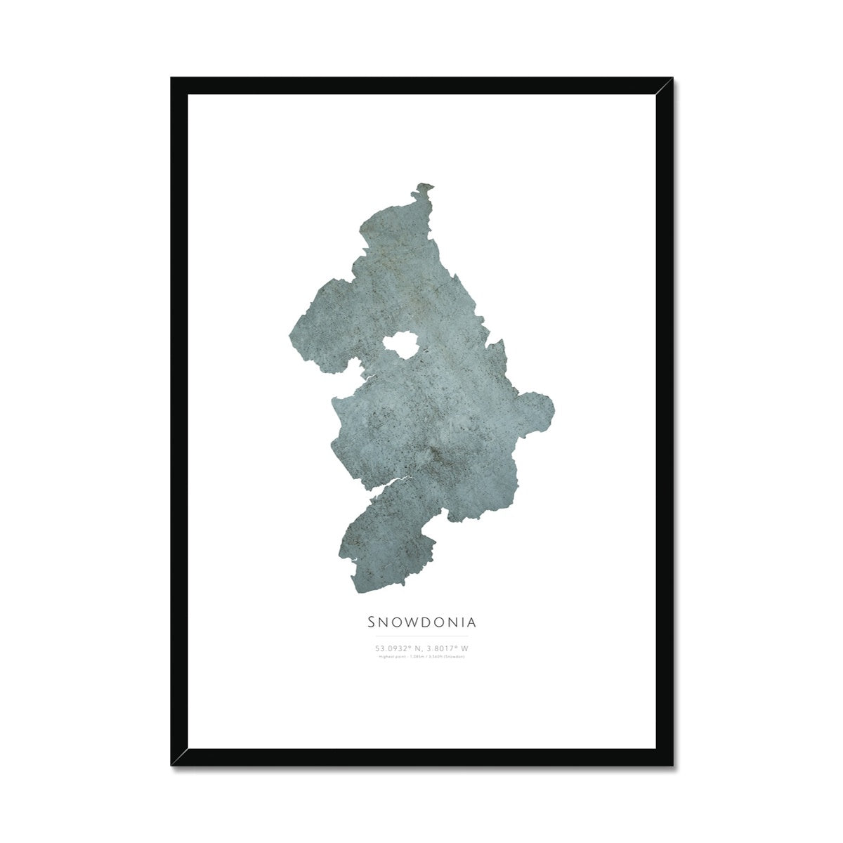 Snowdonia - Framed & Mounted Map