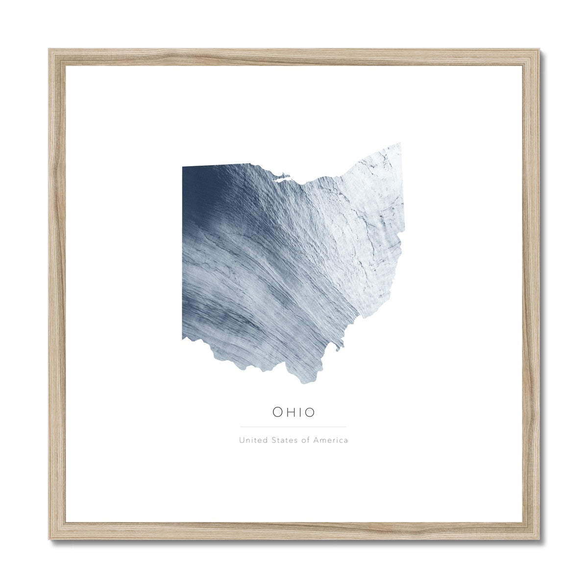 Ohio - Framed & Mounted Map
