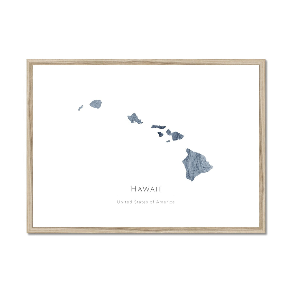 Hawaii - Framed & Mounted Map