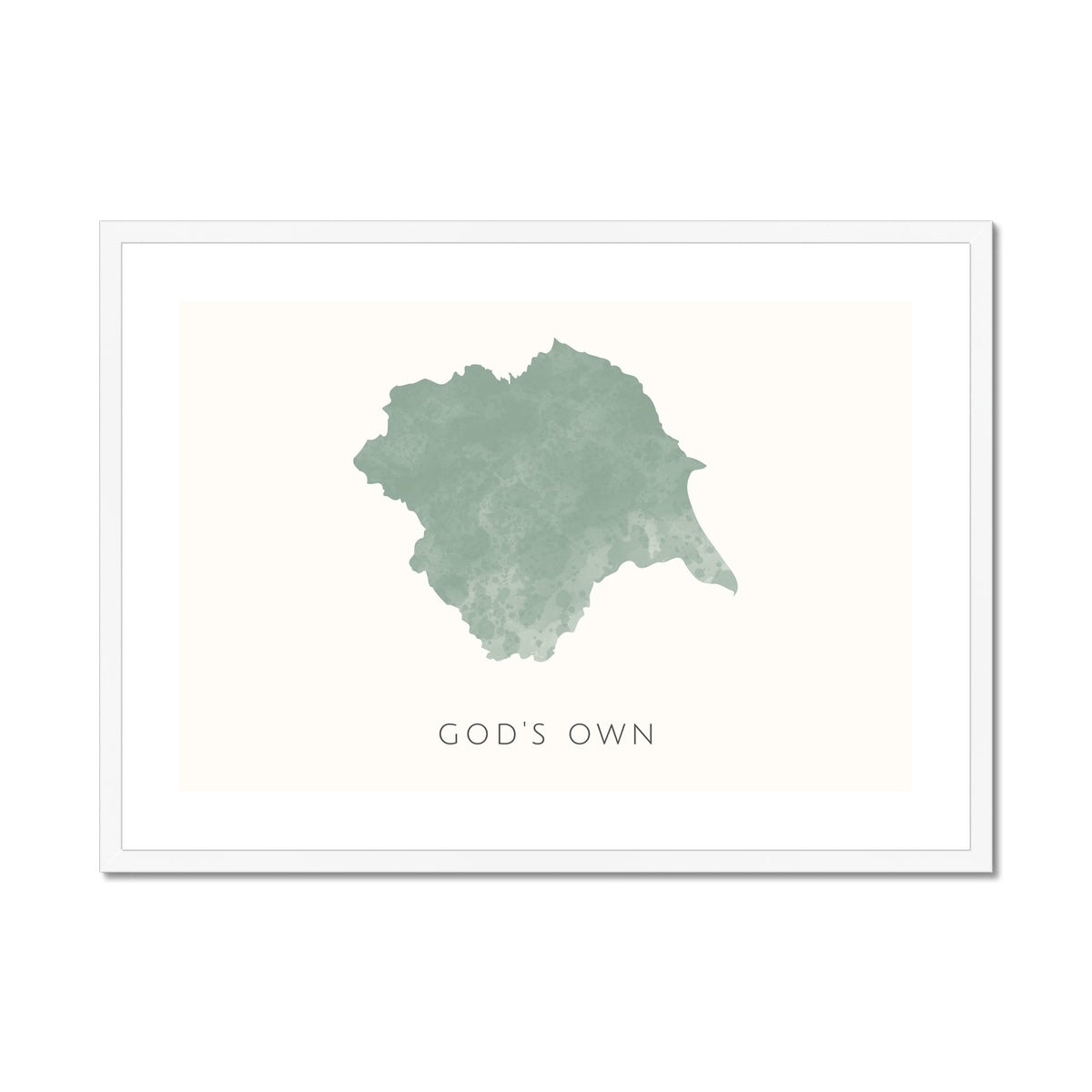 Yorkshire - Framed & Mounted Map