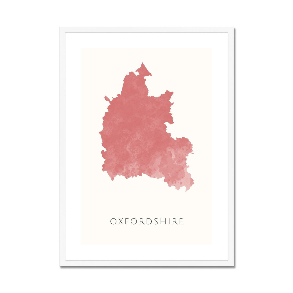 Oxfordshire - Framed & Mounted Map