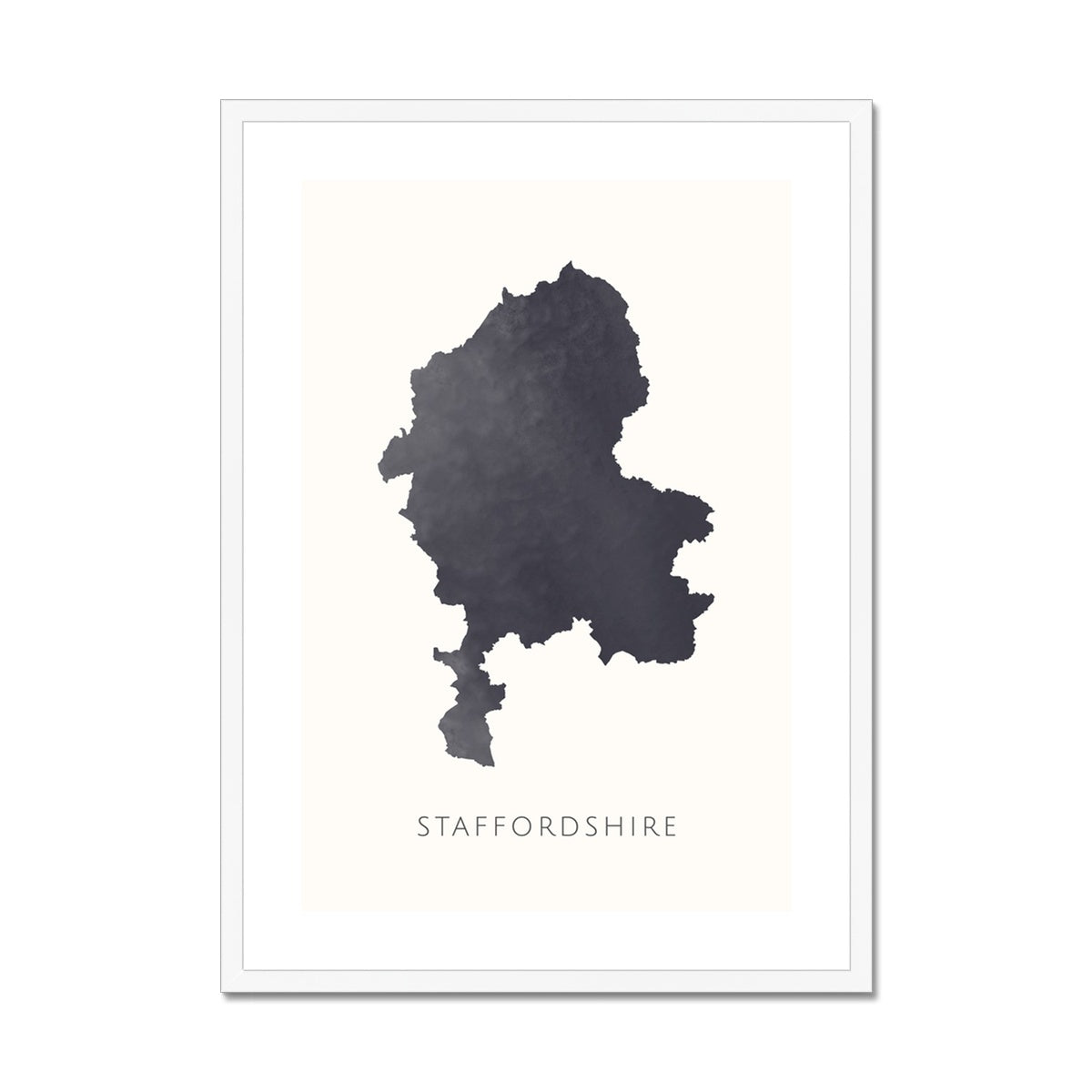 Staffordshire - Framed & Mounted Map