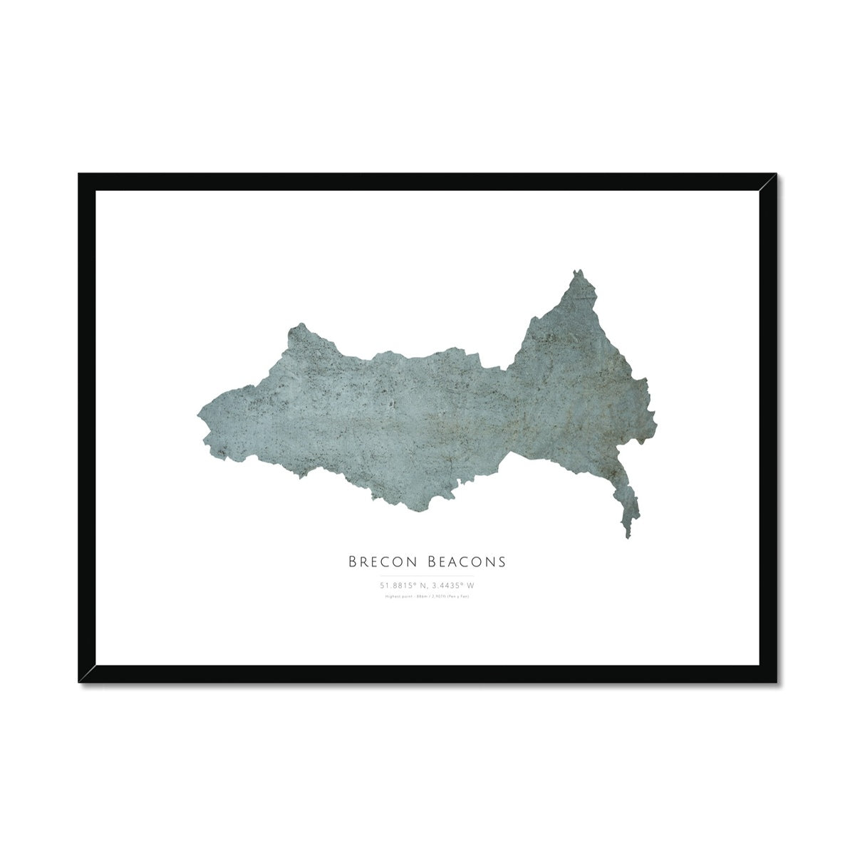 Brecon Beacons - Framed & Mounted Map