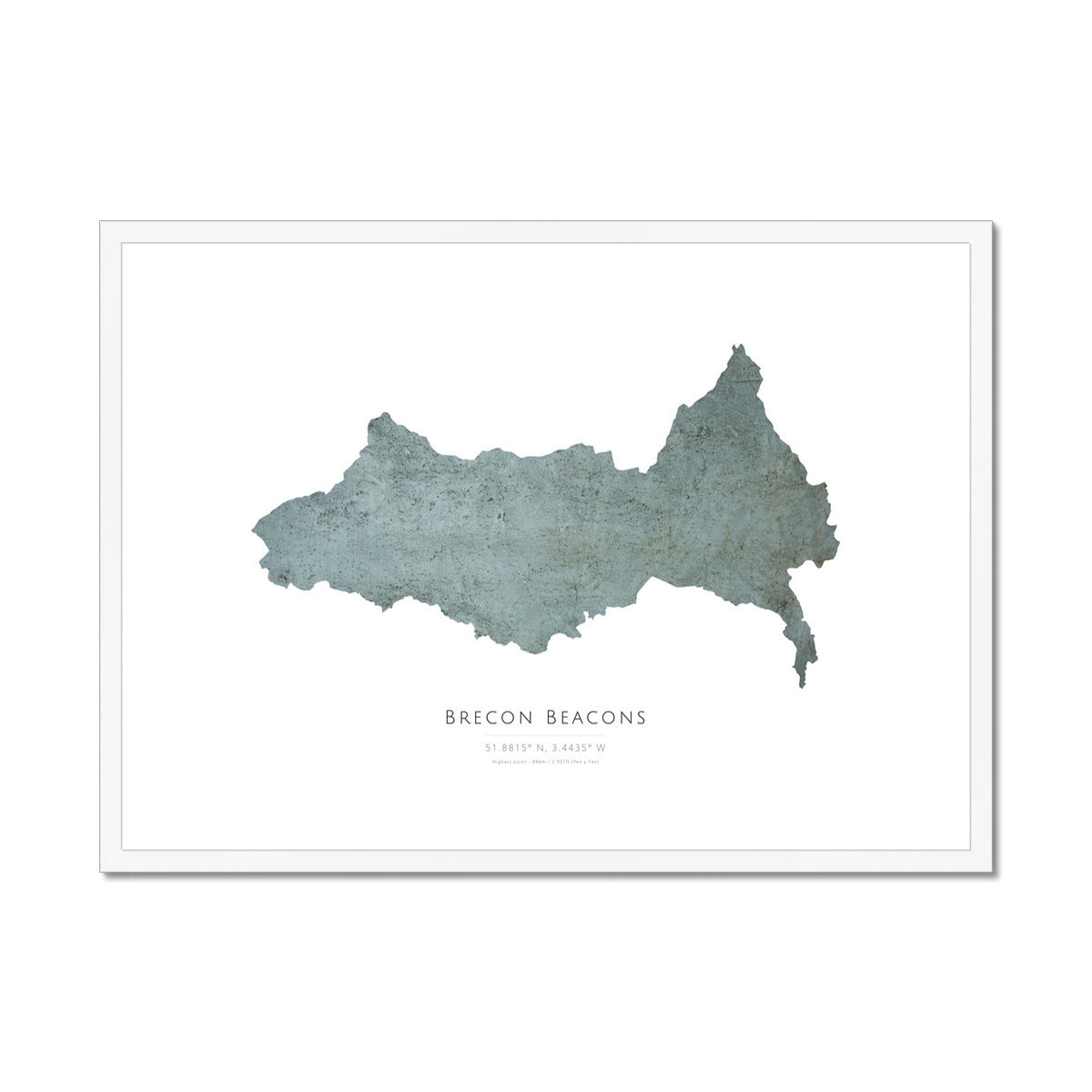 Brecon Beacons - Framed & Mounted Map