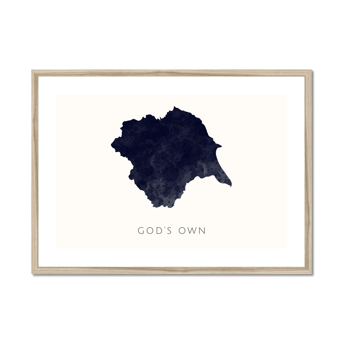 Yorkshire - Framed & Mounted Map
