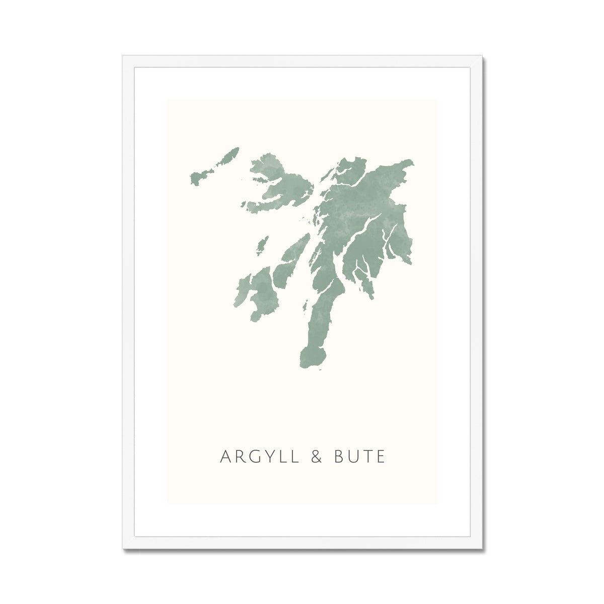 Argyll and Bute - Framed & Mounted Map