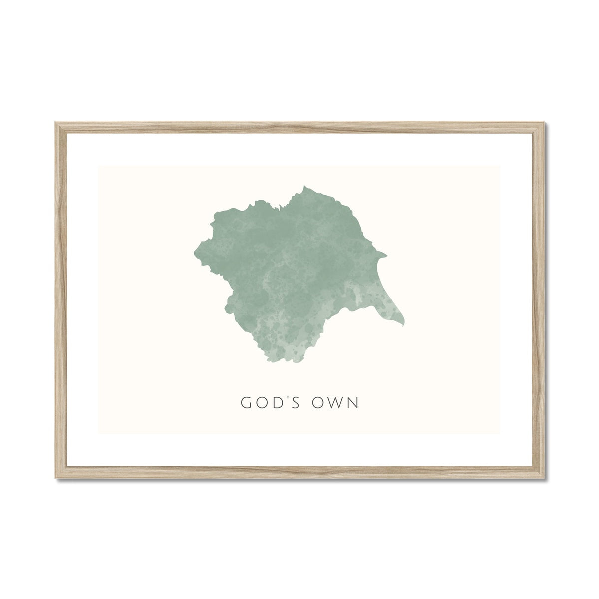 Yorkshire - Framed & Mounted Map