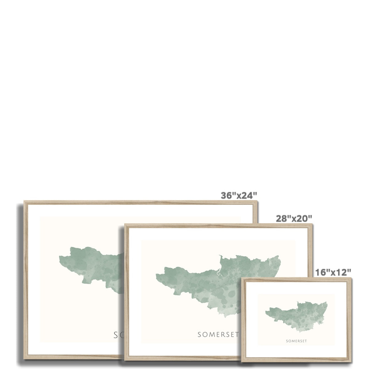 Somerset - Framed & Mounted Map