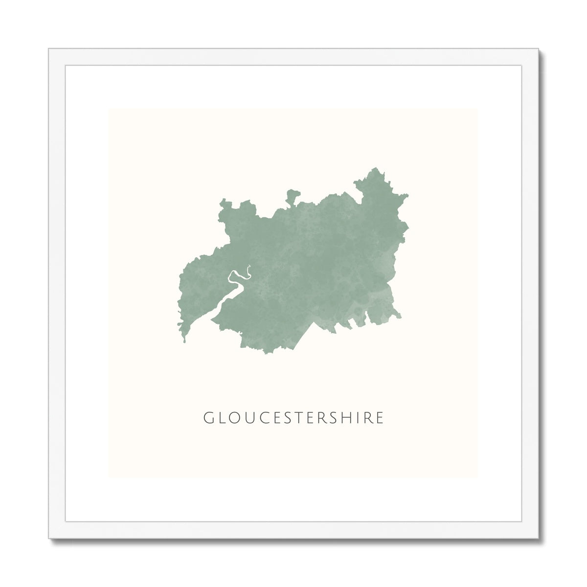 Gloucestershire - Framed & Mounted Map