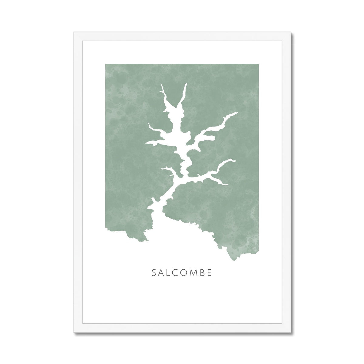 Salcombe - Framed & Mounted Map