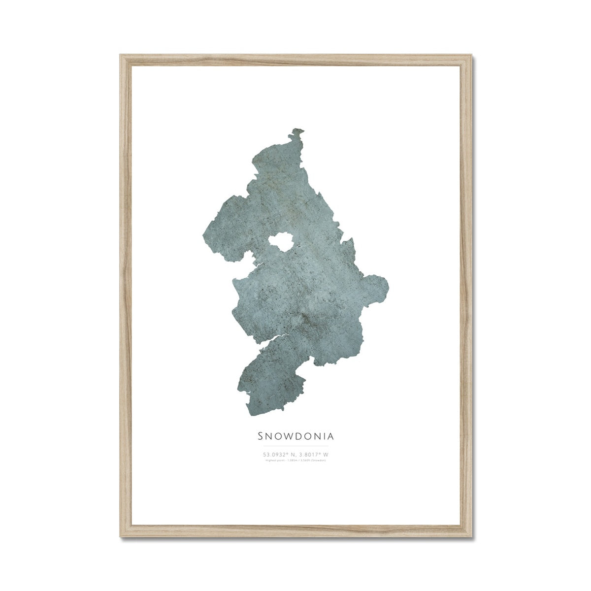 Snowdonia - Framed & Mounted Map
