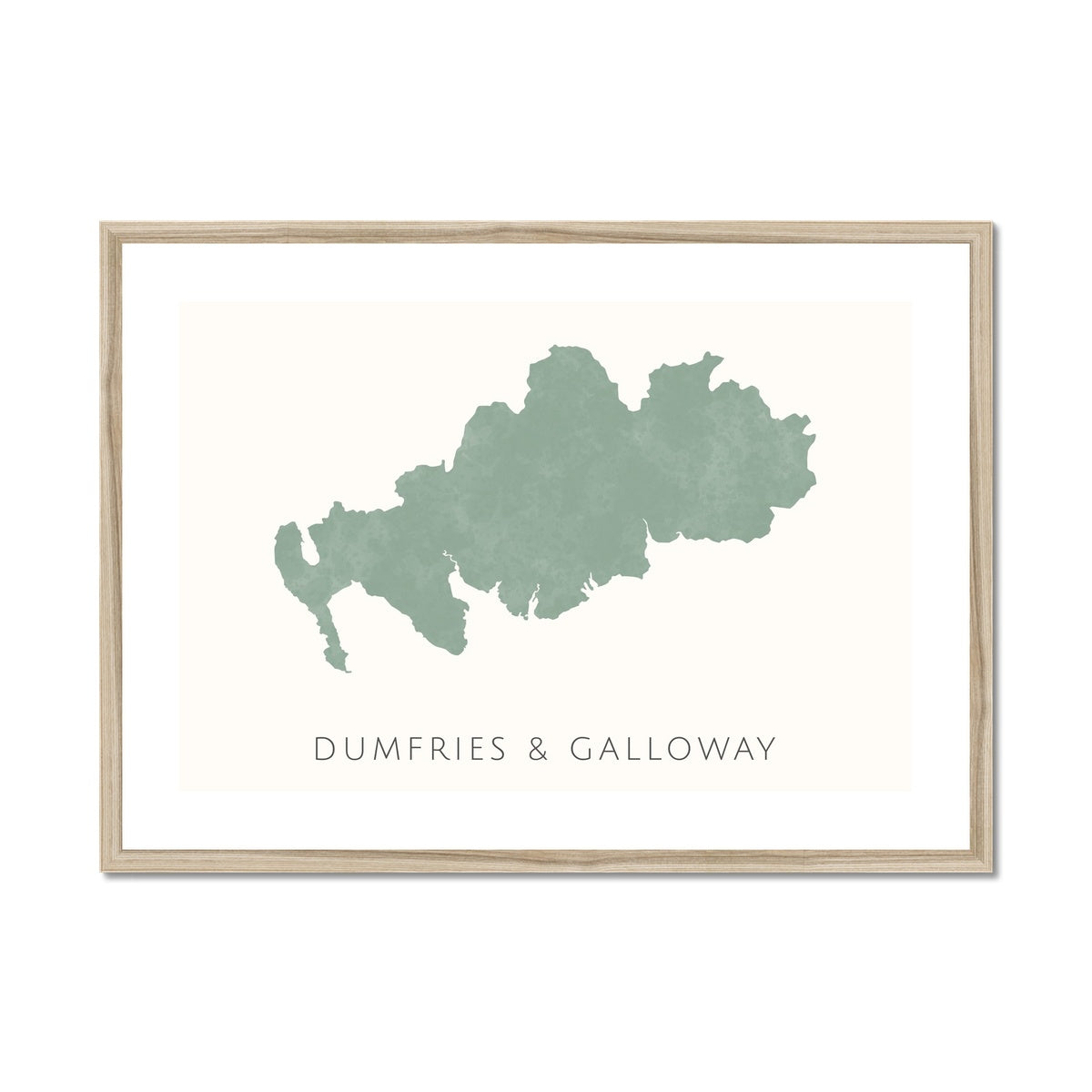 Dumfries & Galloway - Framed & Mounted Map